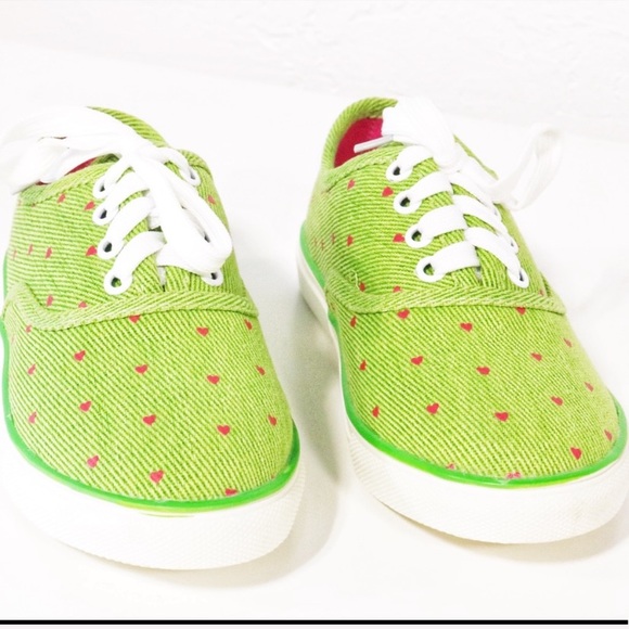 Green Canvas Sneakers - Picture 2 of 5